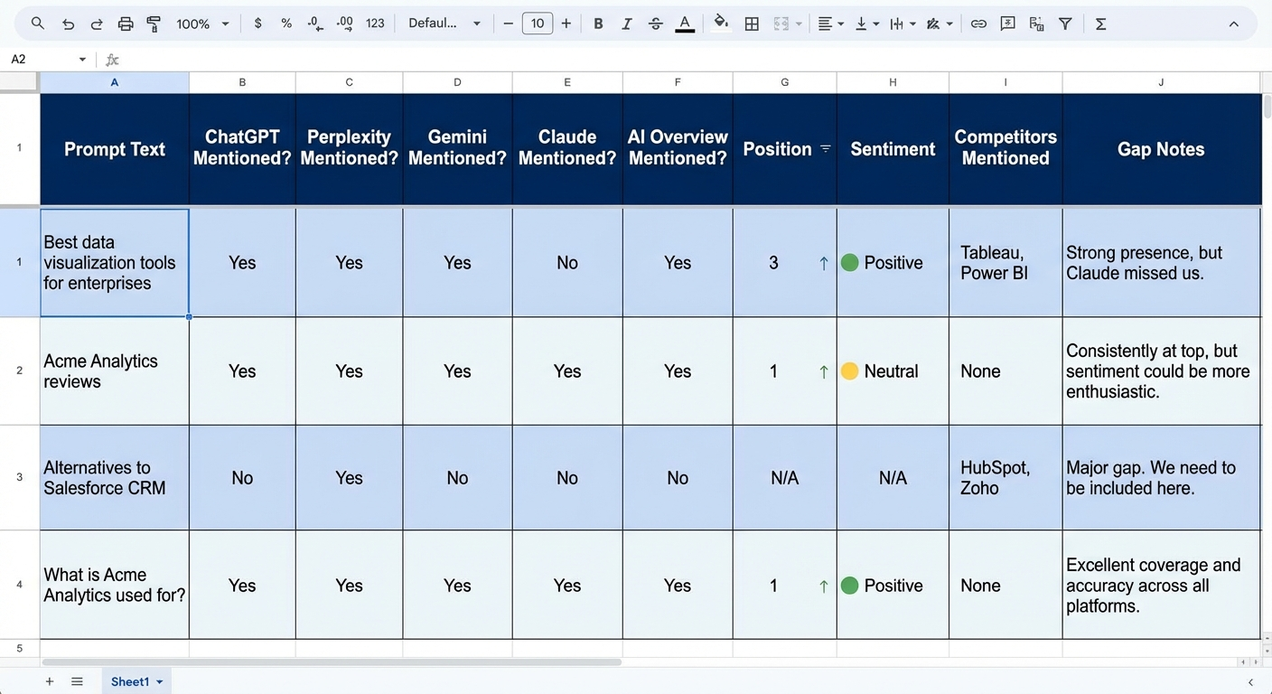 ai audit spreadsheet template