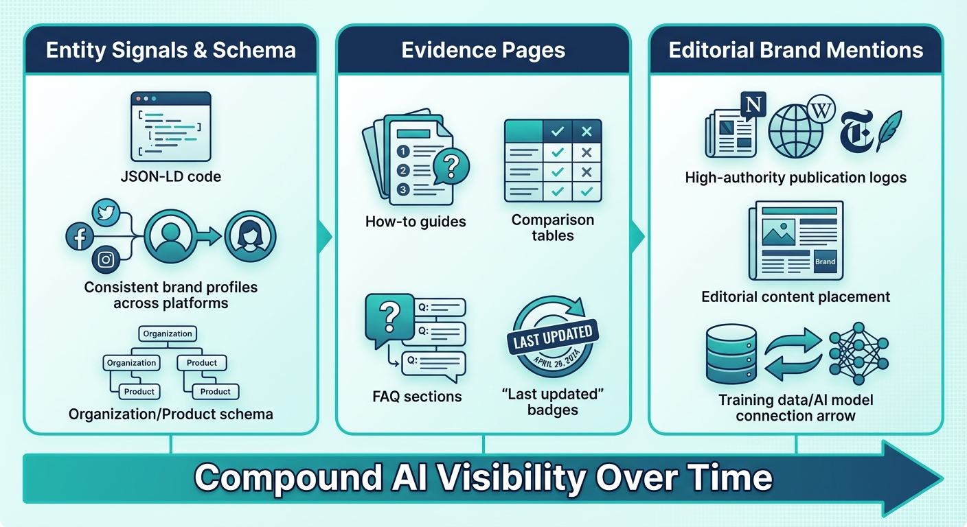 ai visibility improvement pillars