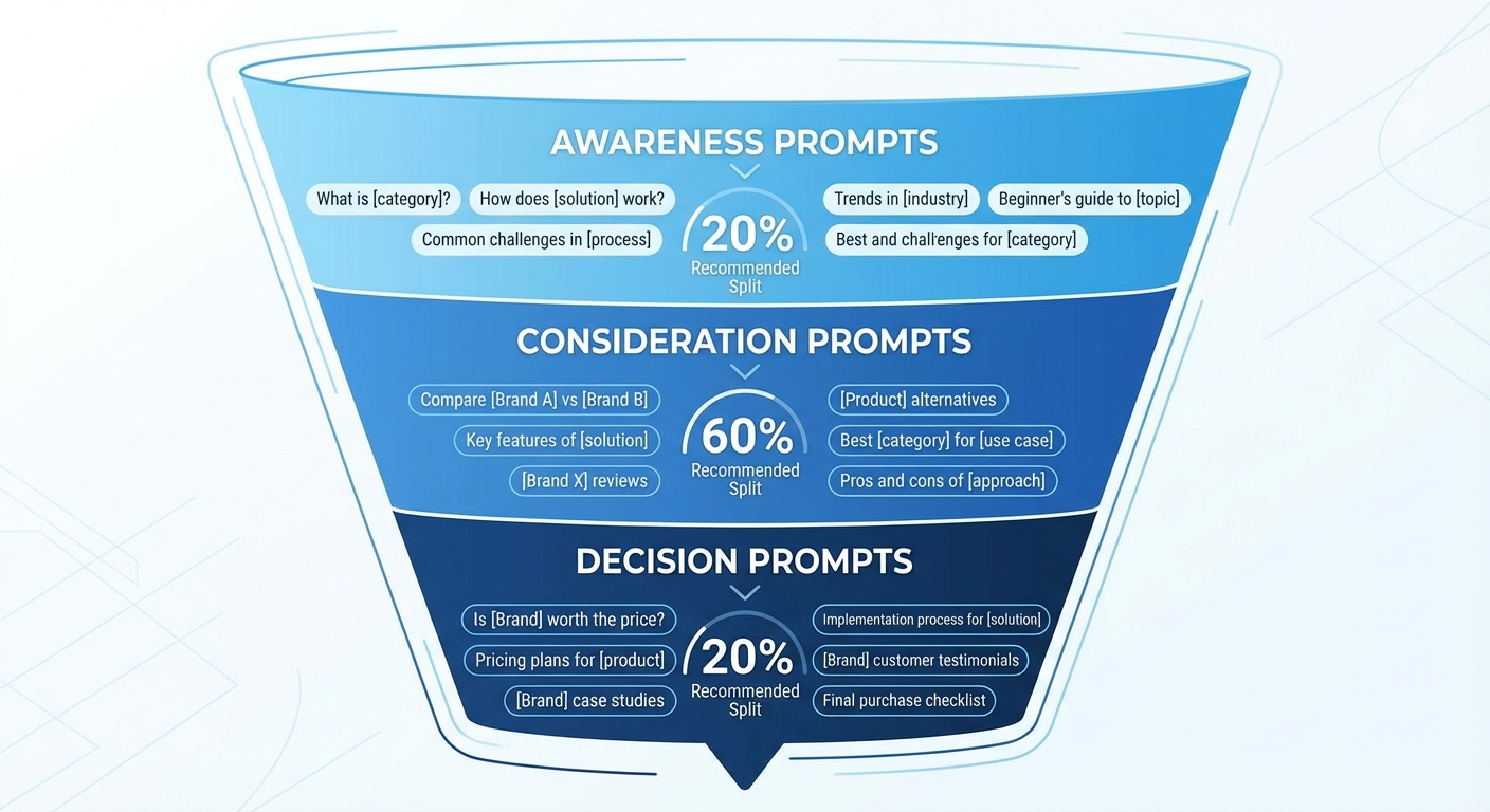 buyer journey prompt funnel diagram
