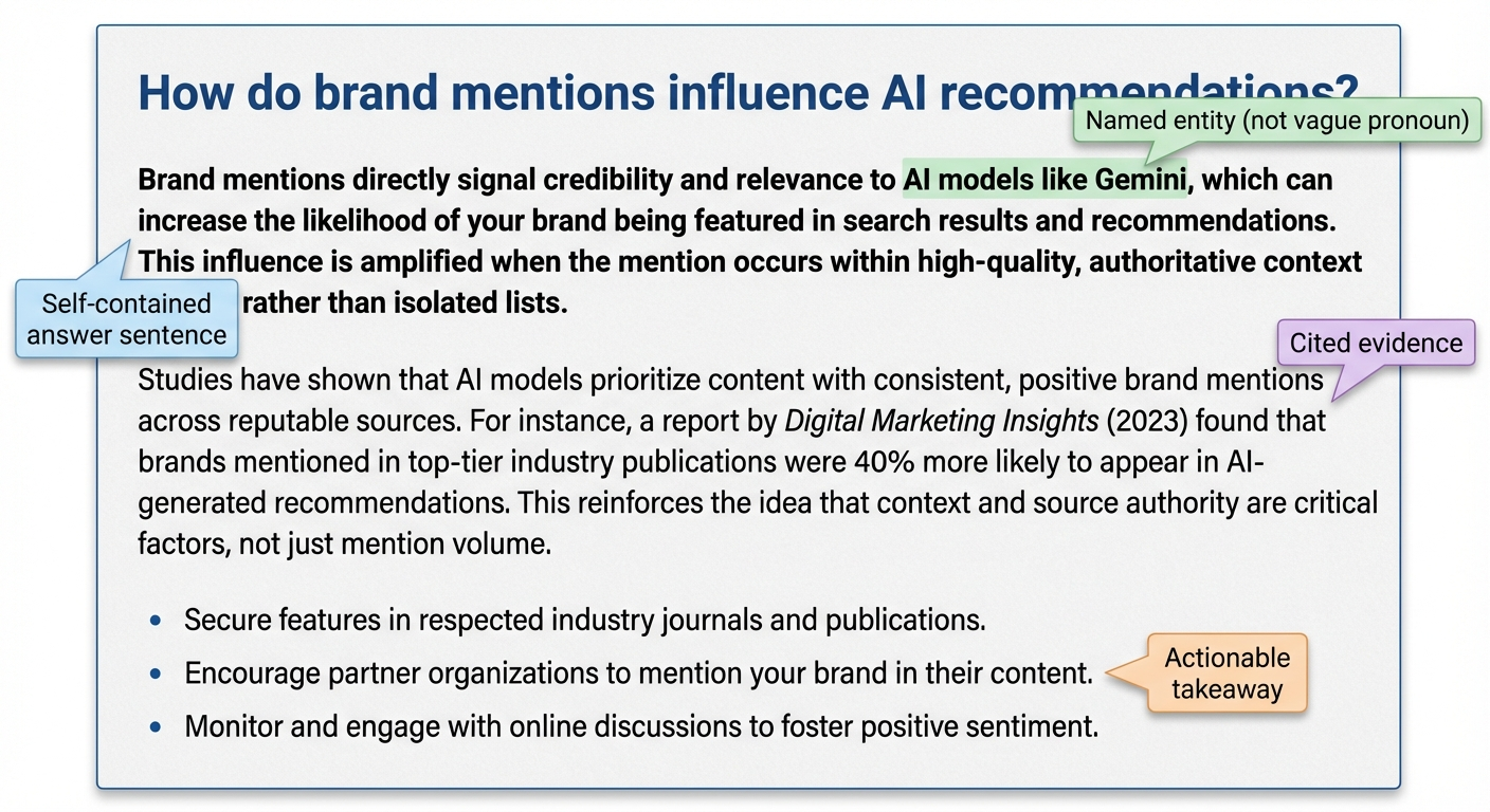 content block structure example