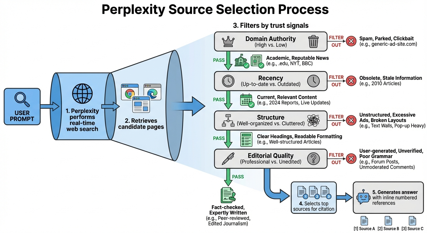 perplexity source selection funnel