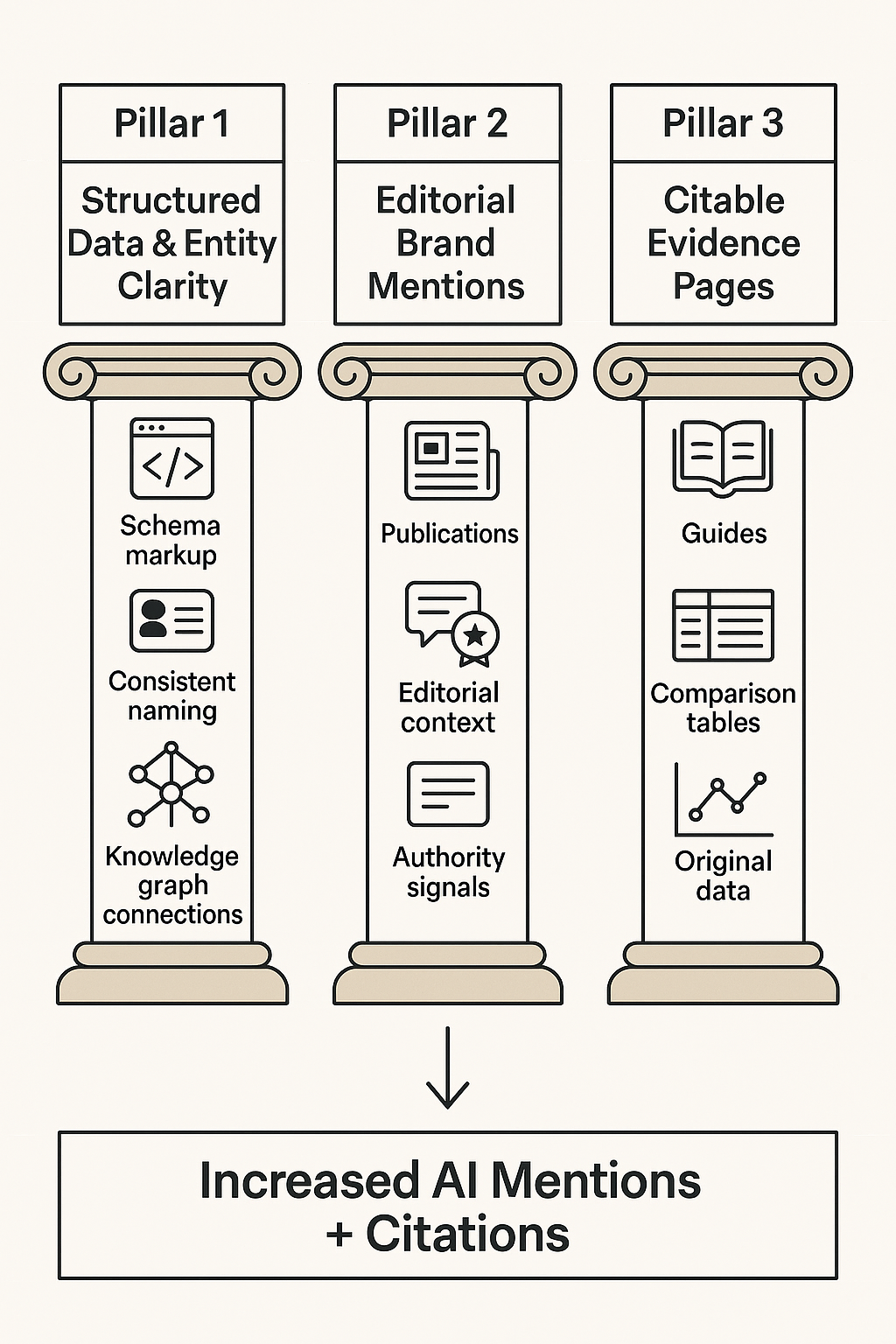 three pillars seo strategy