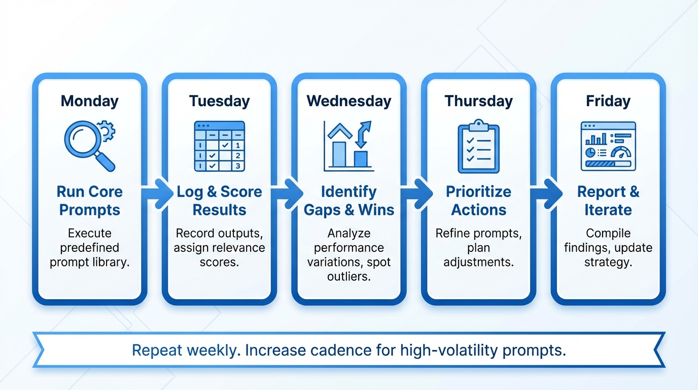weekly workflow timeline steps
