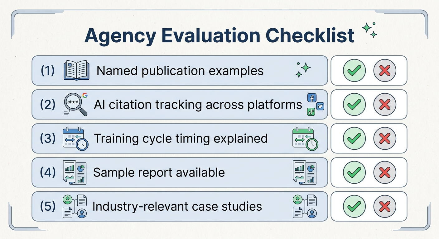 agency evaluation checklist