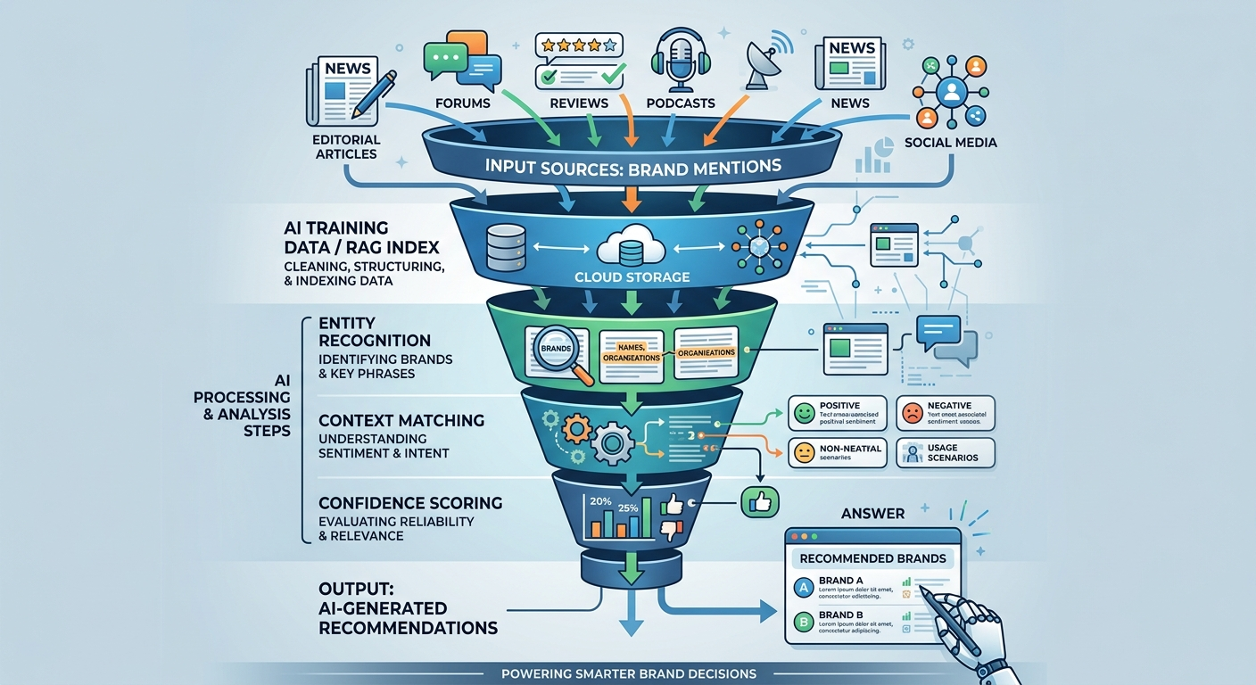 ai brand recommendation infographic