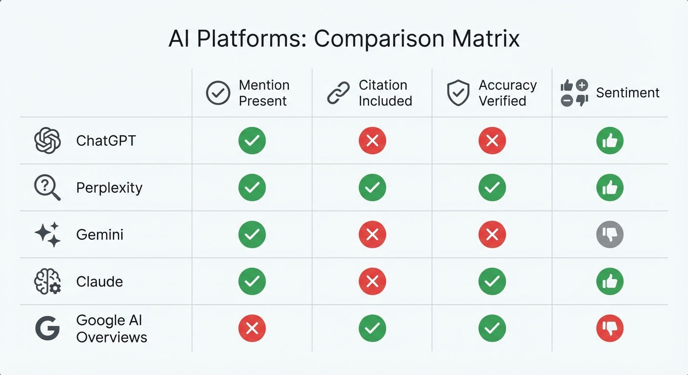 ai platform comparison matrix