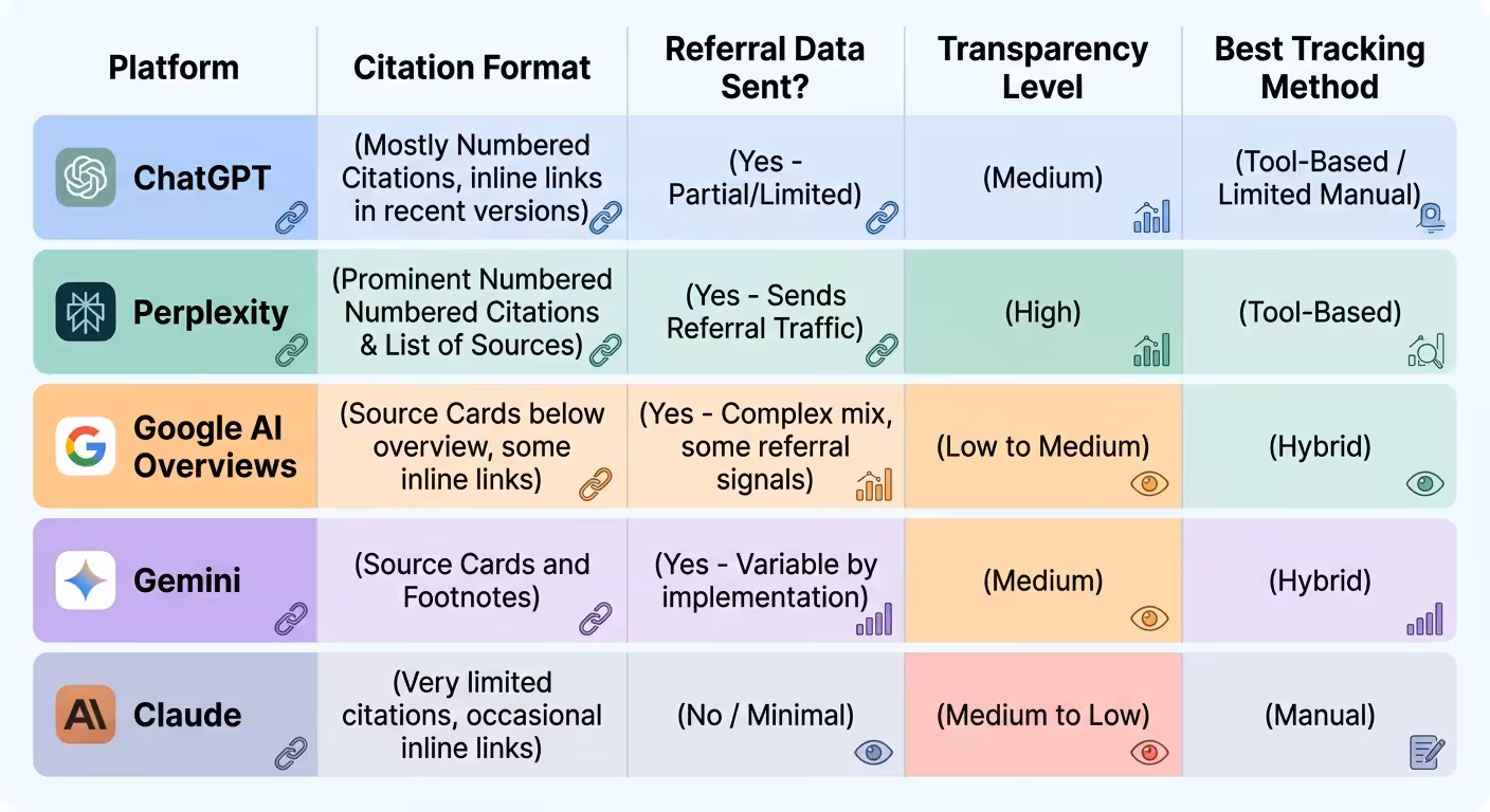 ai platform comparison table