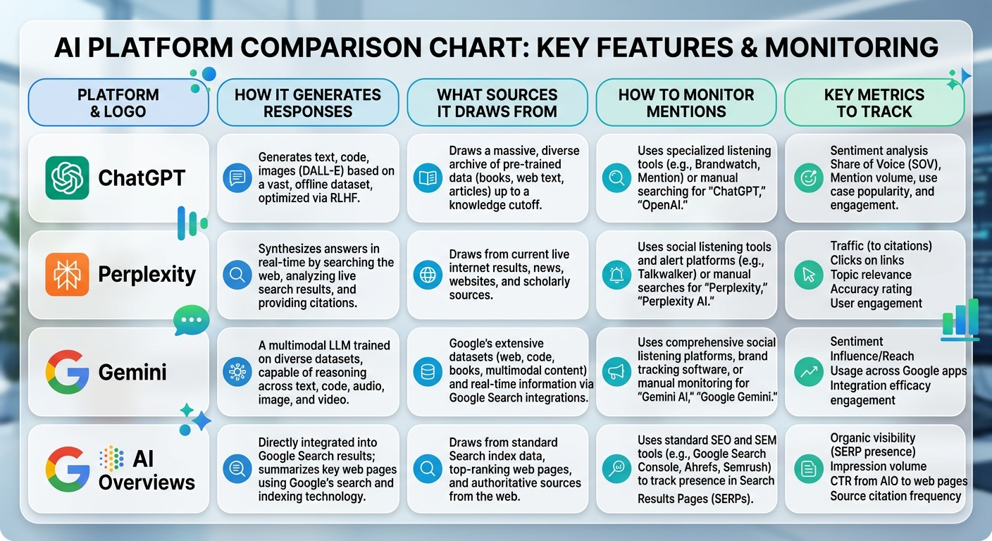 ai platforms comparison chart