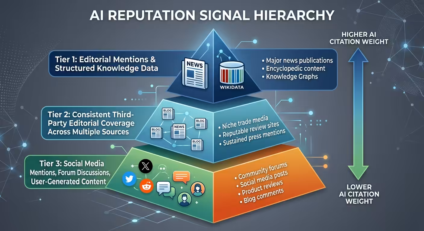 ai reputation signal hierarchy