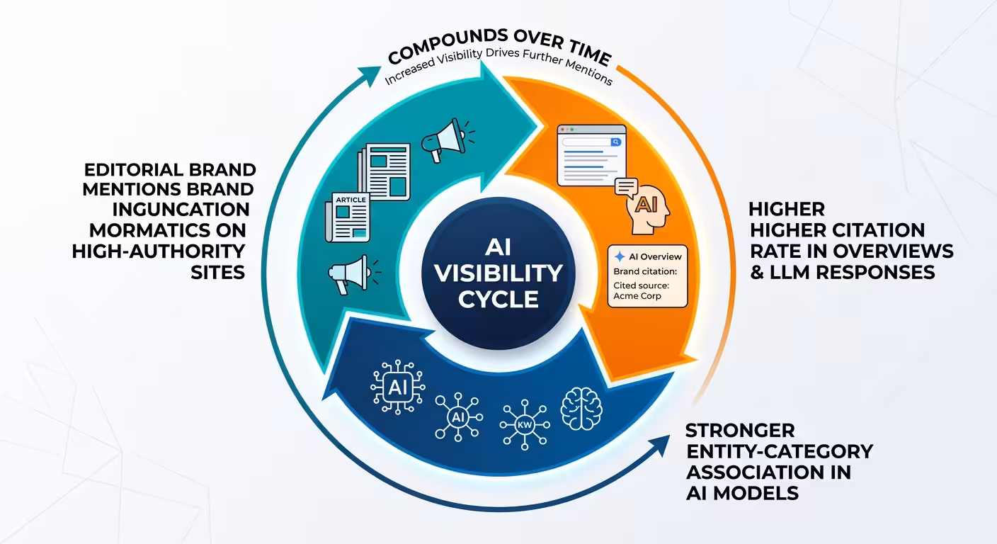 ai visibility cycle diagram