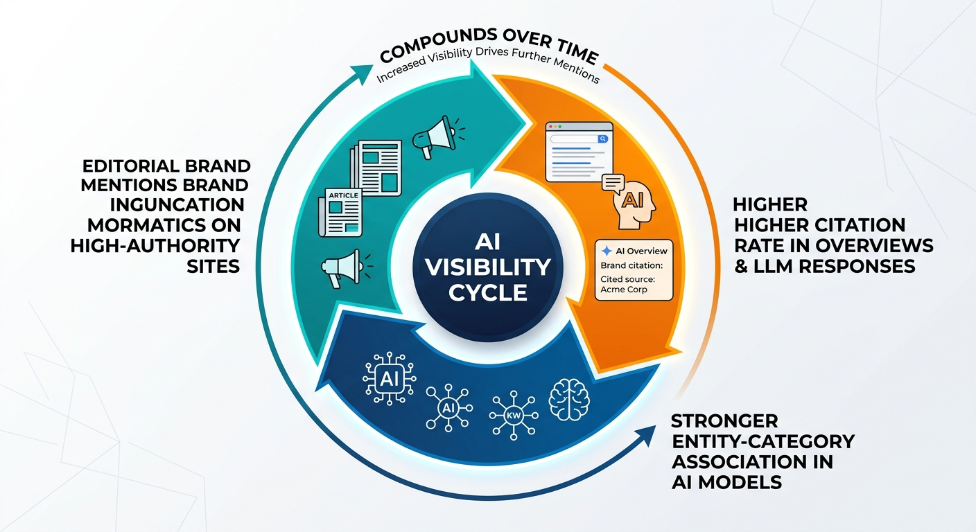 ai visibility cycle diagram