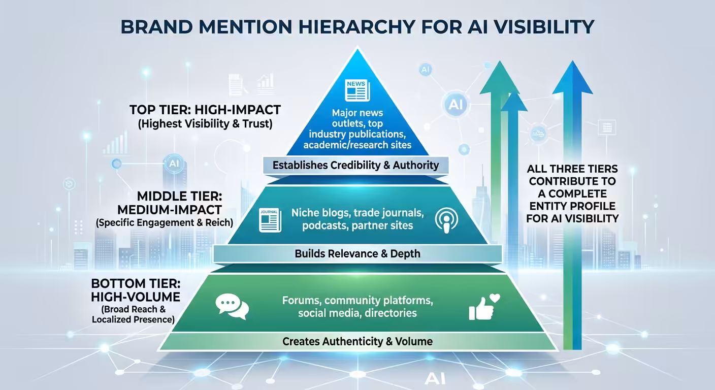 ai visibility pyramid diagram