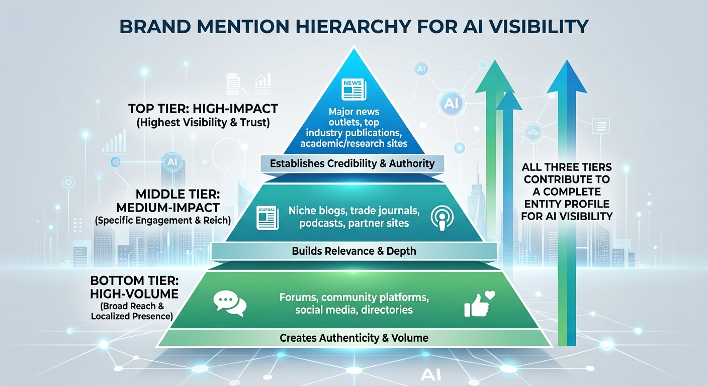 ai visibility pyramid diagram