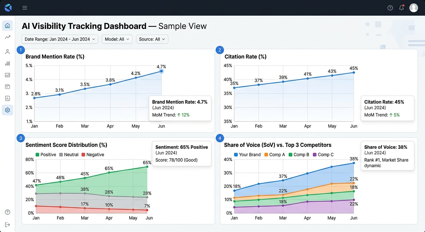 ai visibility tracking dashboard