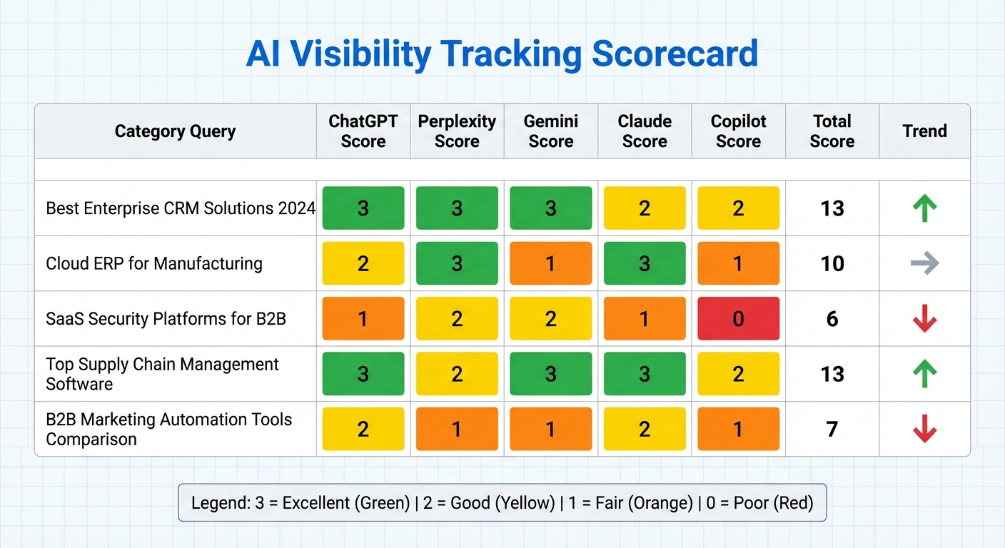 ai visibility tracking scorecard