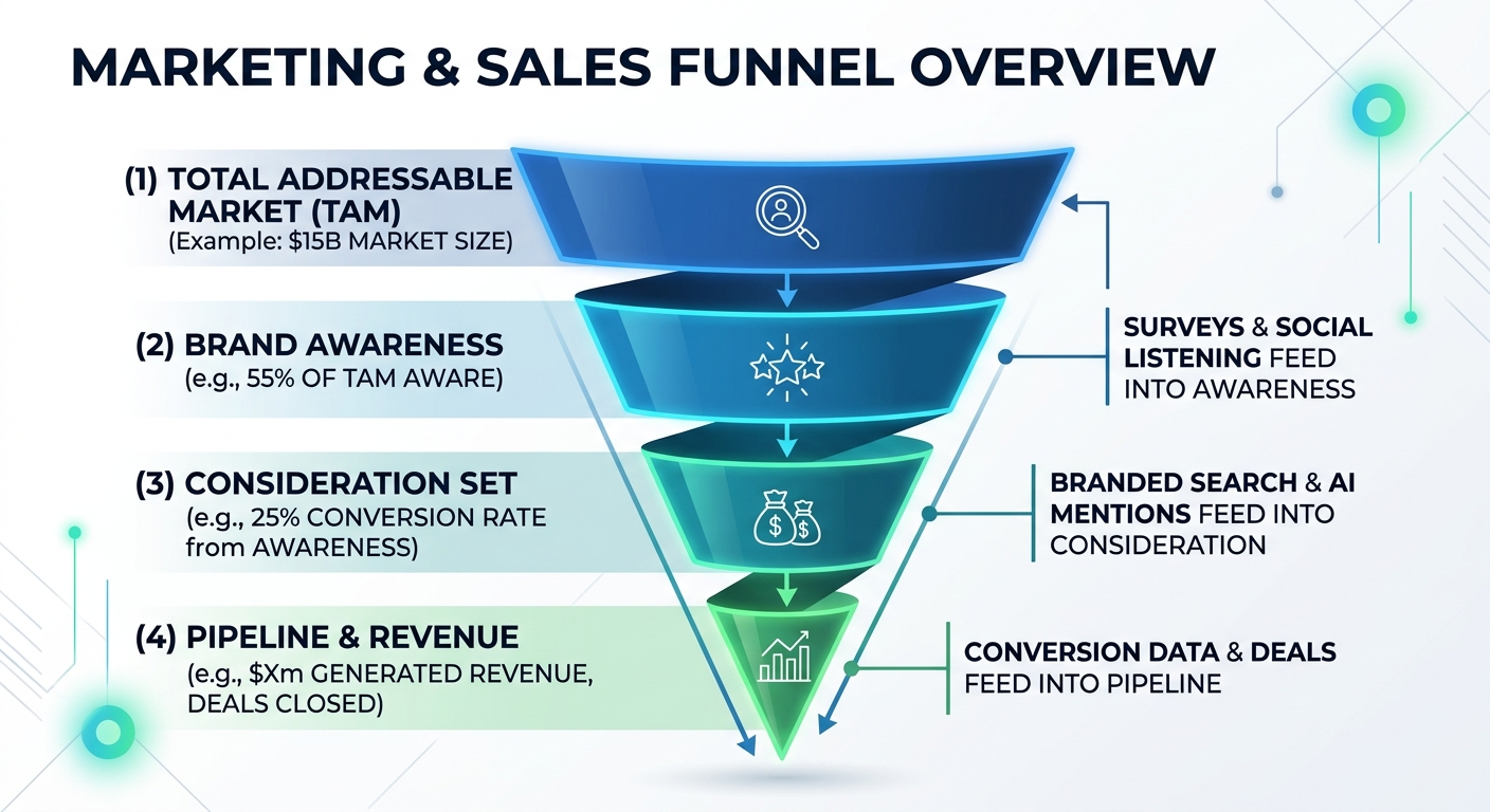 b2b awareness funnel diagram