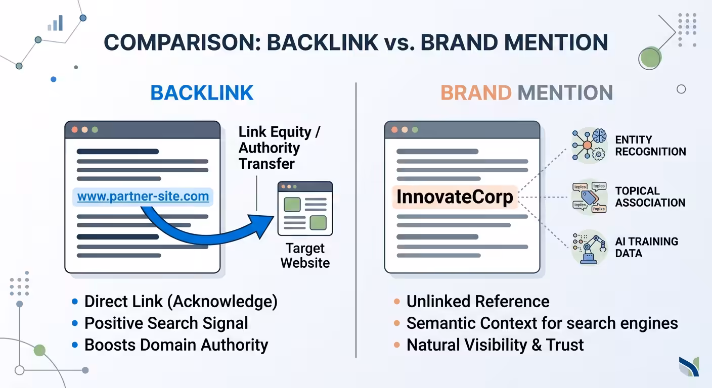 Brand Mentions Backlinks, backlink vs brand mention