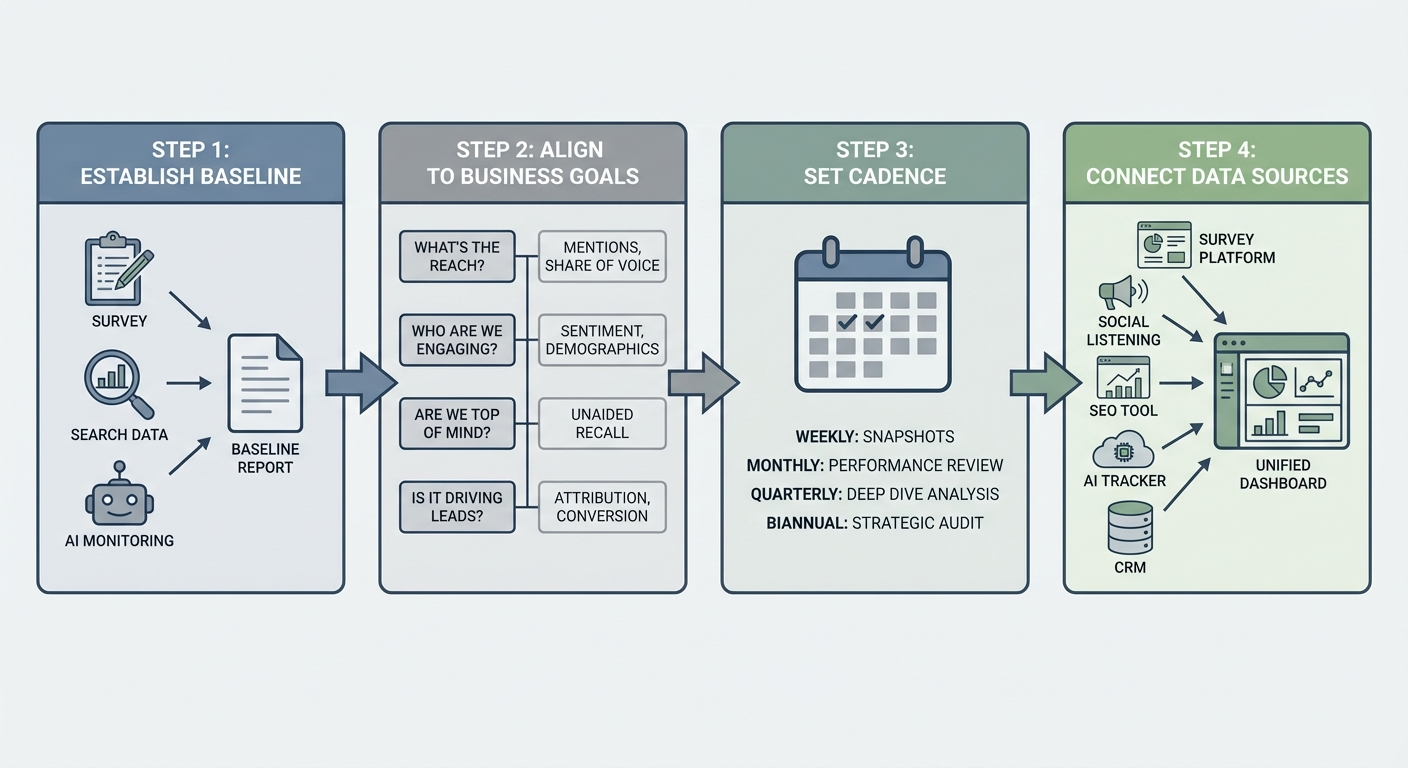 brand awareness measurement flowchart