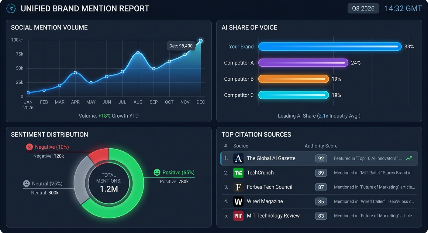 brand mention dashboard report