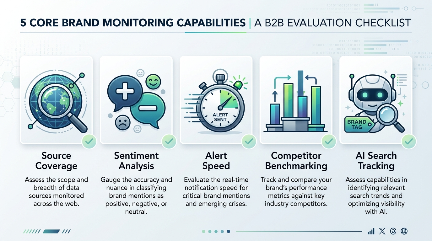brand monitoring checklist infographic