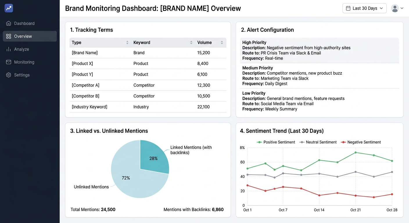 brand monitoring dashboard mockup