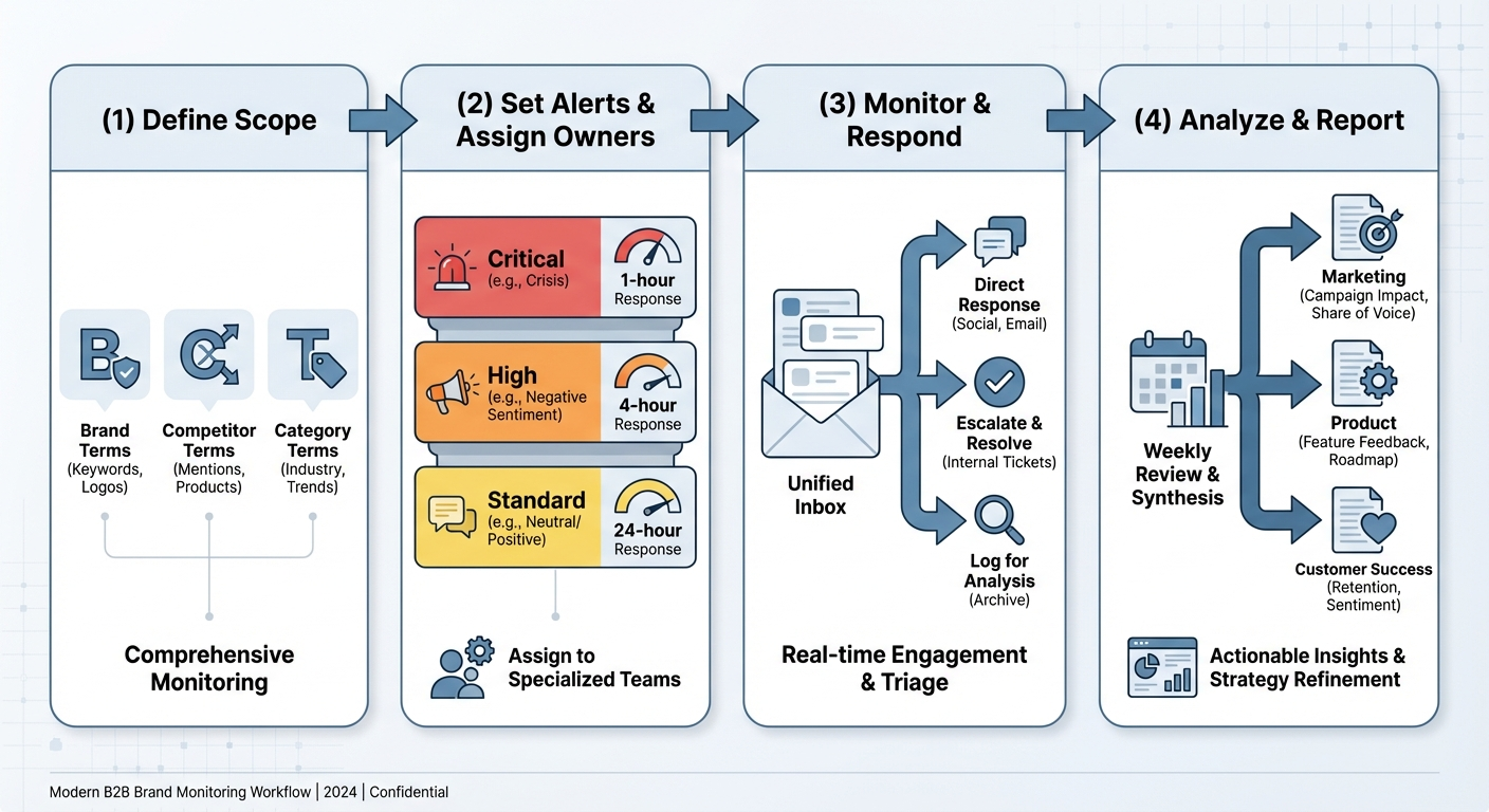 brand monitoring workflow diagram