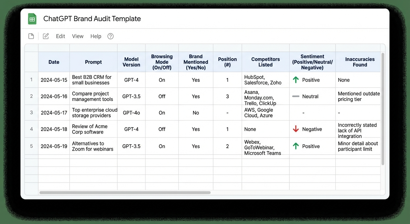chatgpt brand audit template