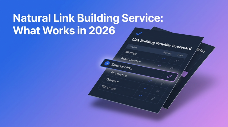 Comparison of a paid link placement and an editorial natural link on two article cards