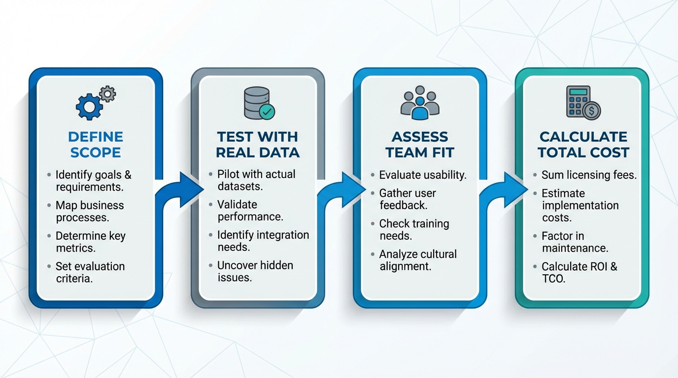evaluation workflow infographic