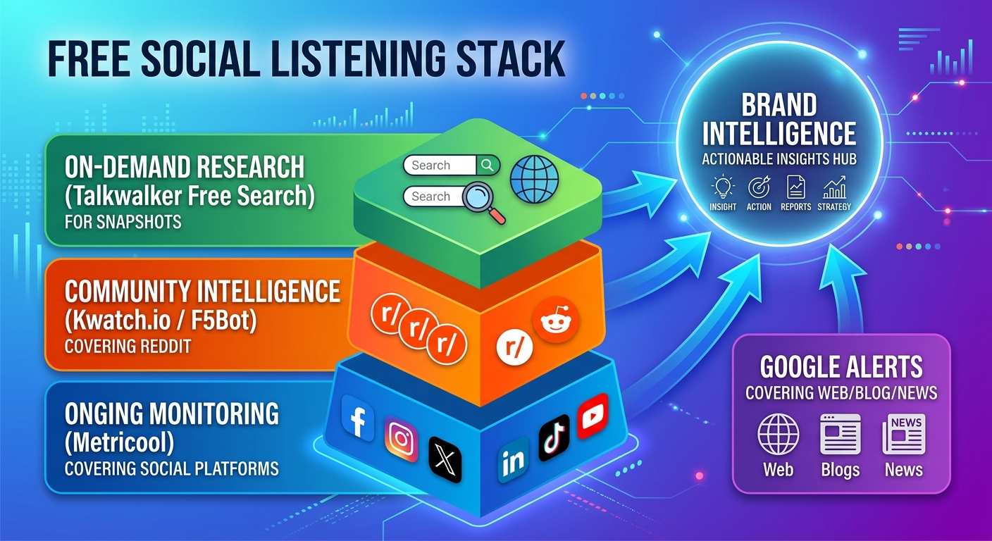 free social listening stack