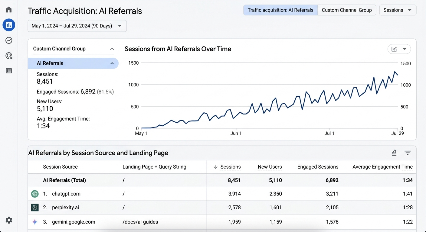 ga4 ai referrals report