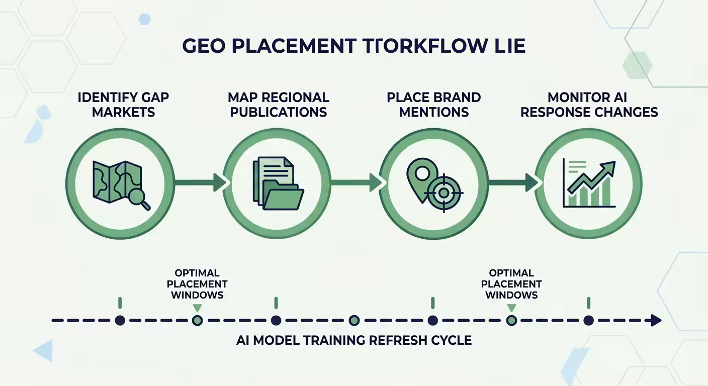 geo placement workflow timeline