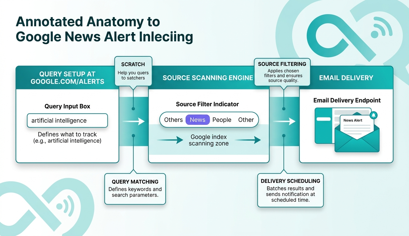 google-news-alert-setup-to-delivery-pipeline-diagram