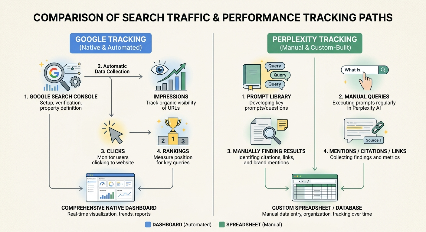 google perplexity tracking comparison