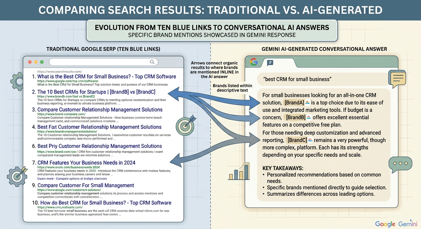 google serp vs gemini