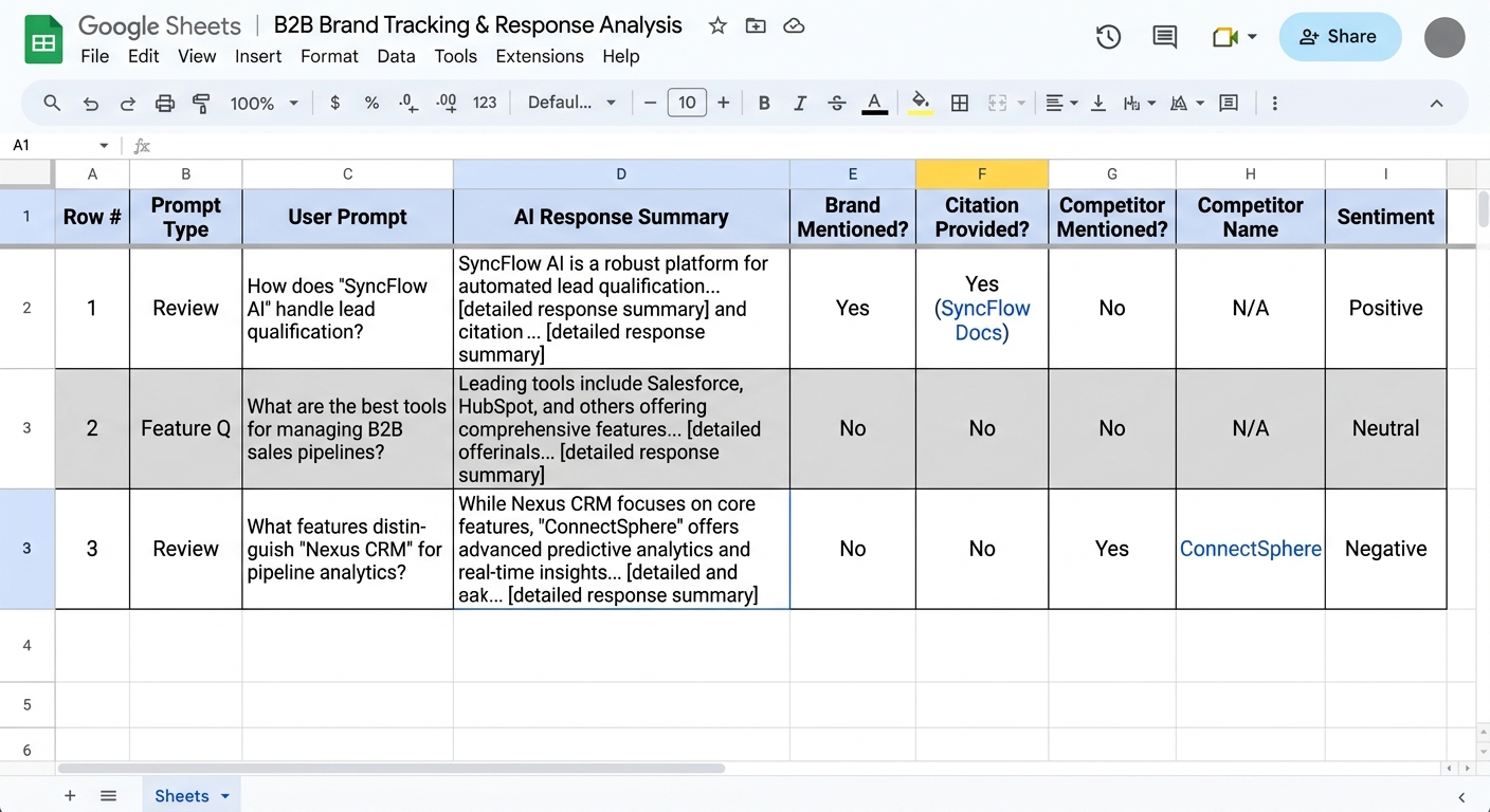 google sheets tracking spreadsheet
