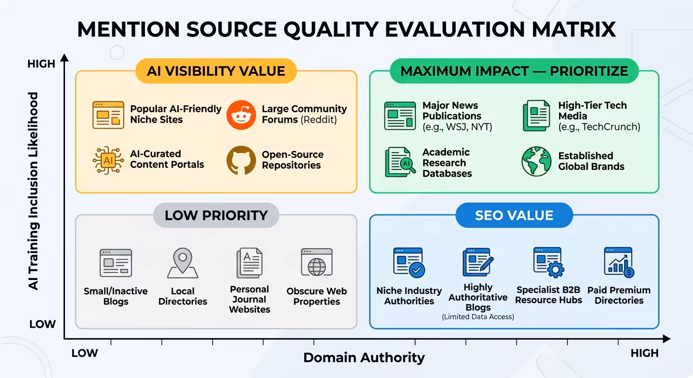 mention source quality matrix