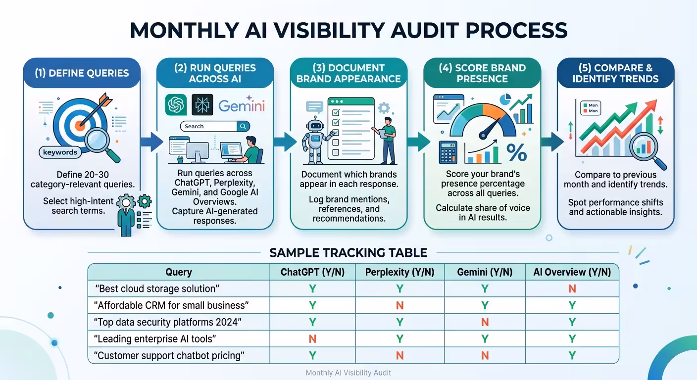 monthly ai visibility audit