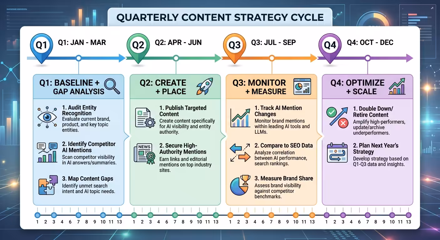 quarterly content strategy timeline