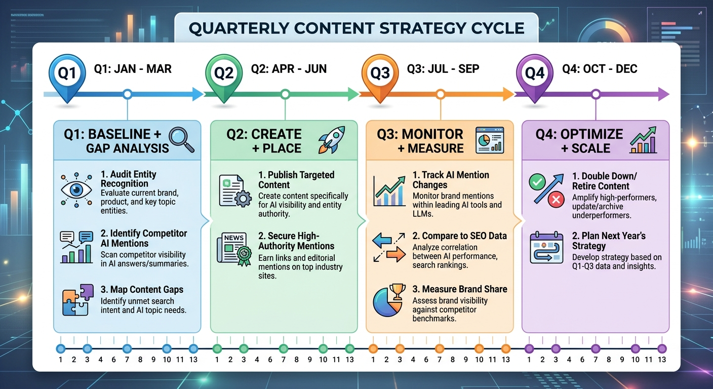 quarterly content strategy timeline