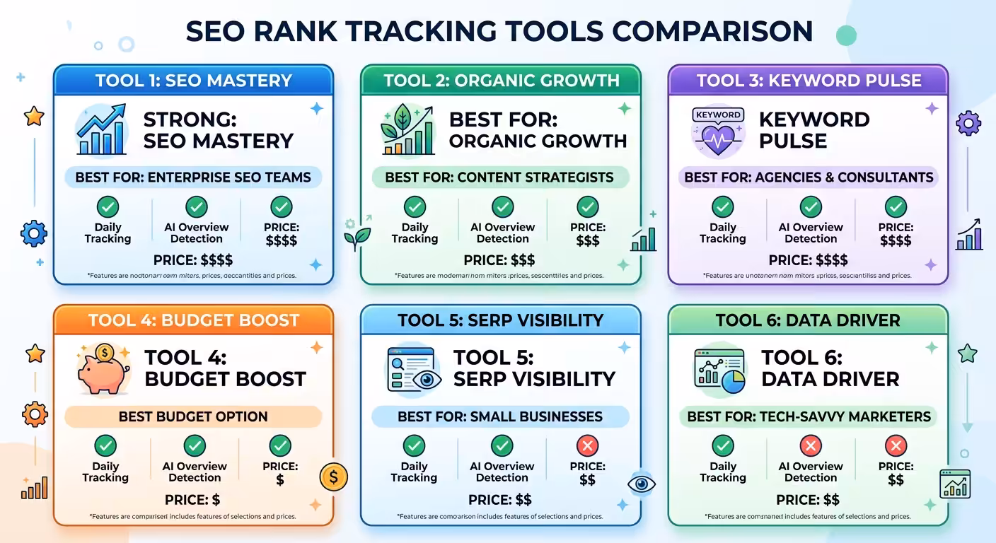 seo tools comparison infographic