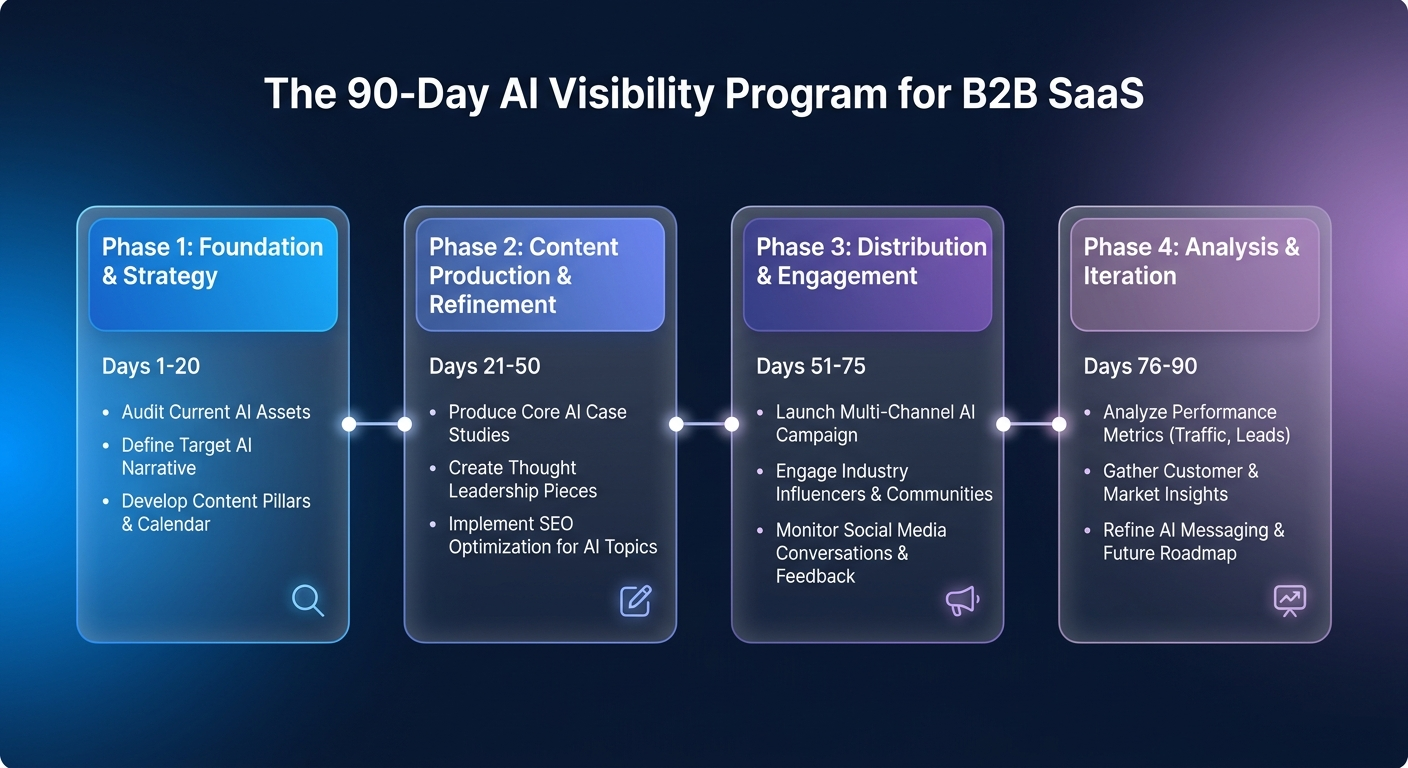 90-day-ai-visibility-program-timeline-for-b2b-saas