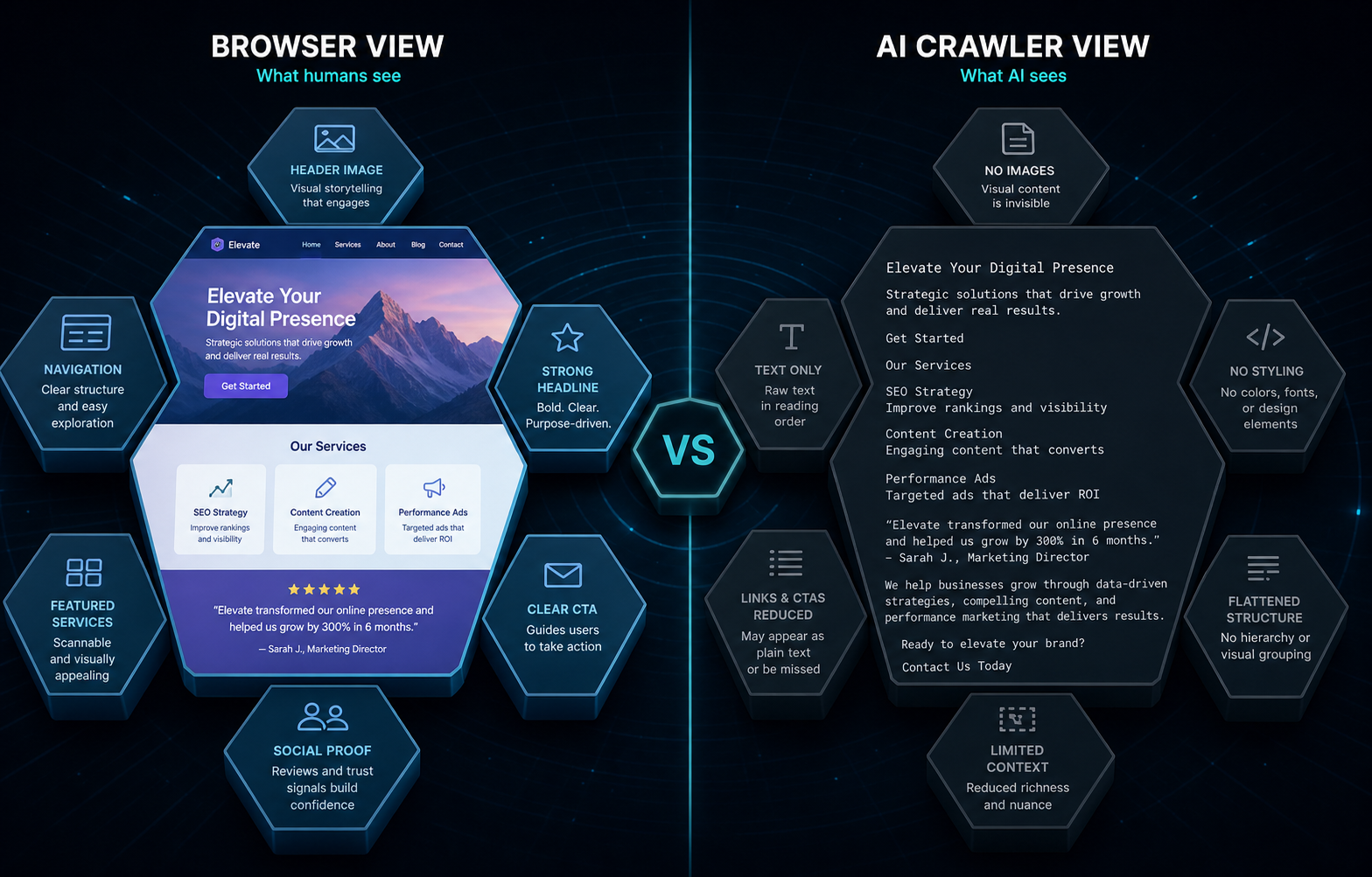 ai-crawler-view-vs-browser-view-comparison
