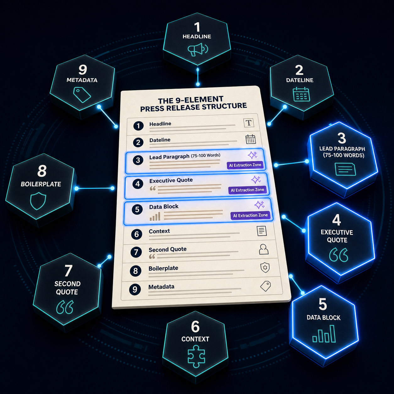 press-release-structure-ai-extraction-zones-diagram