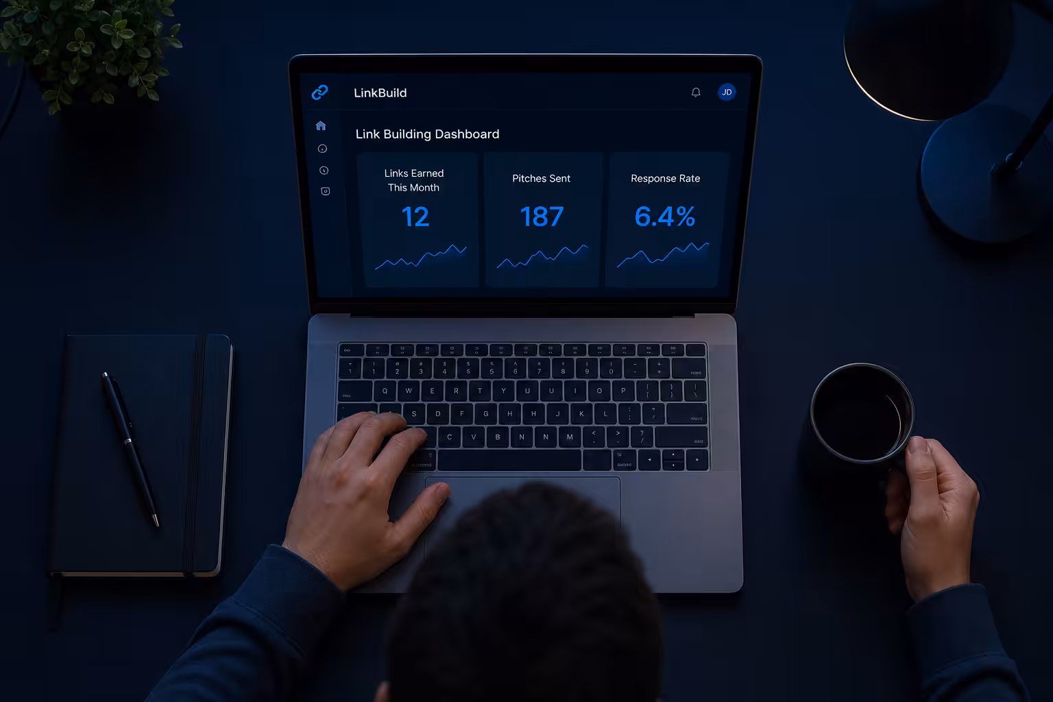 Realistic link building results dashboard 2026