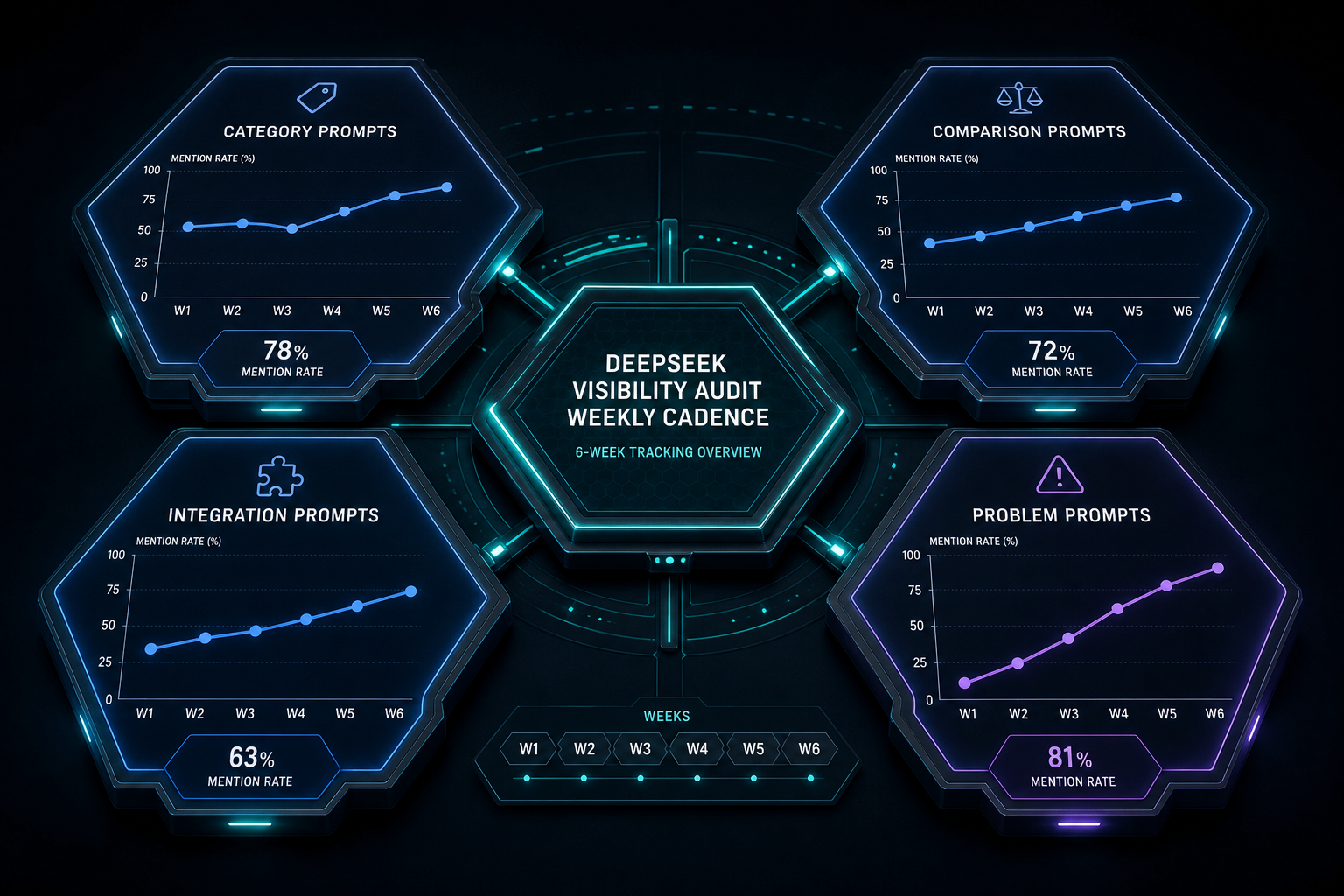weekly-deepseek-visibility-audit-cadence-four-prompt-categories-trend-six-weeks