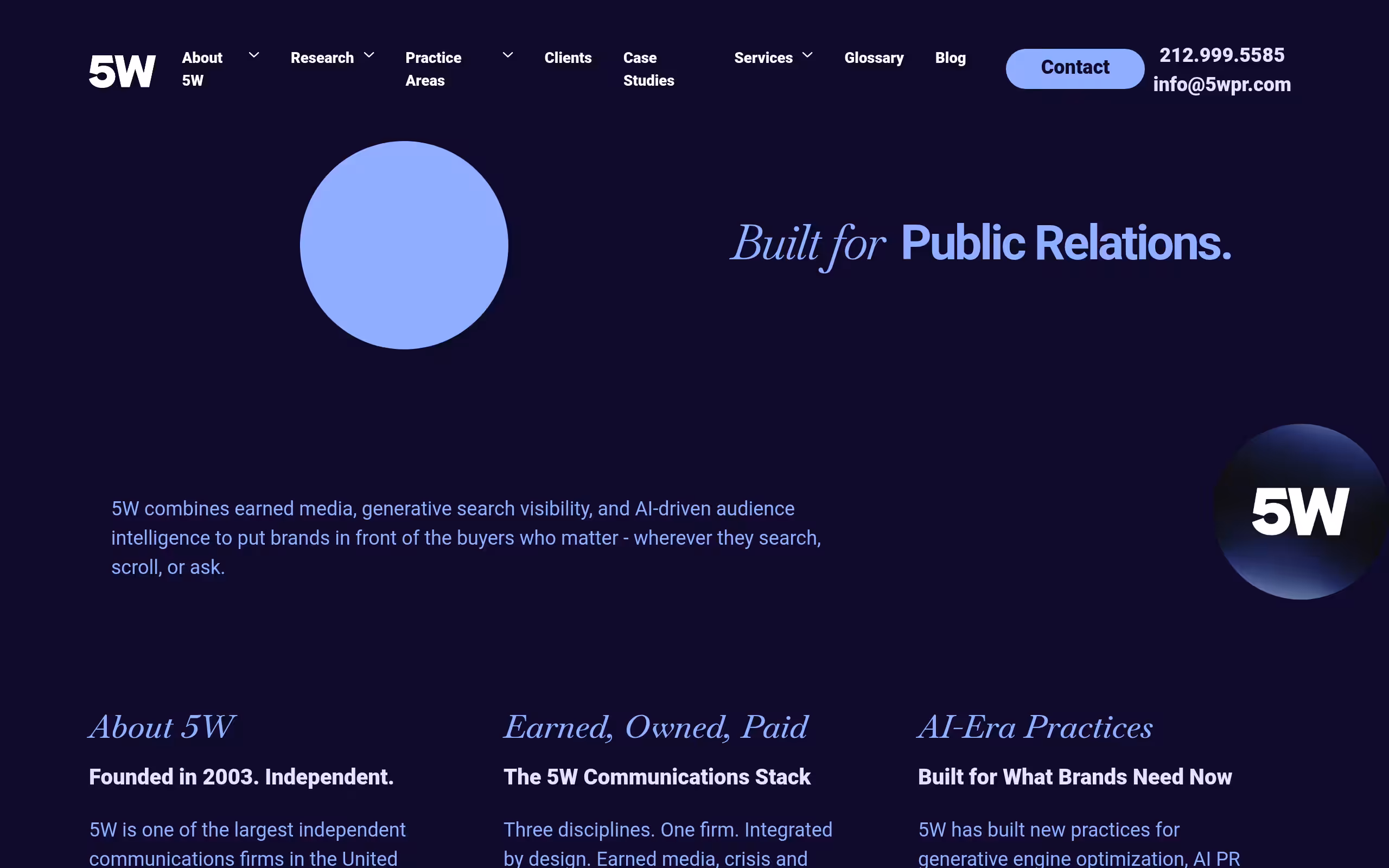 5wpr full service digital PR and communications website
