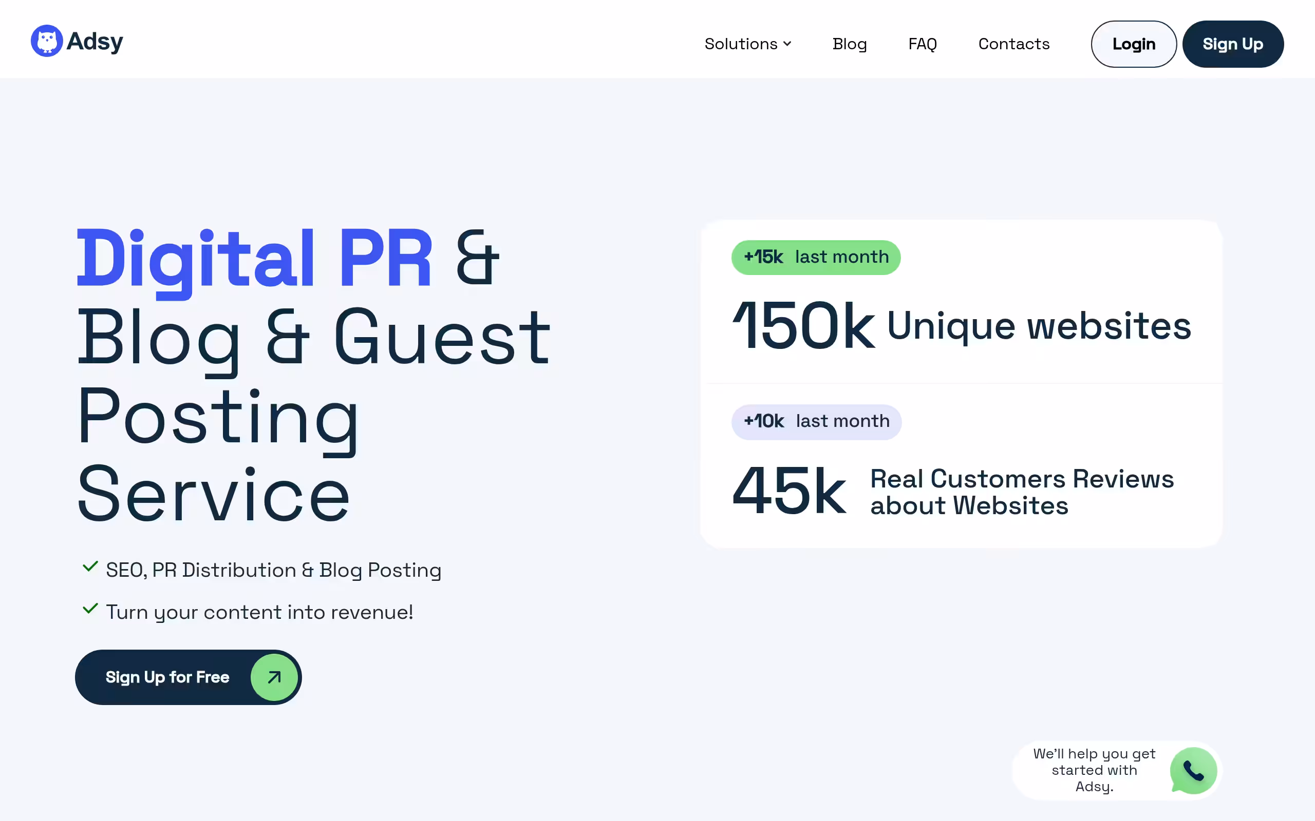 Adsy guest posting marketplace filter by metrics