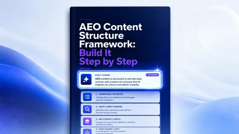 aeo content structure framework