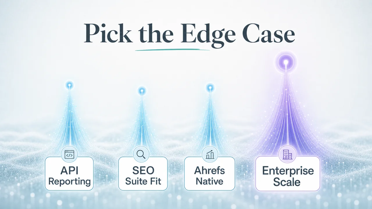 Four distinct signals rising from soft field labeled by edge case